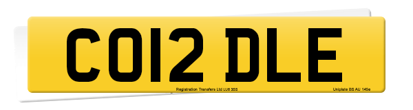 Registration number CO12 DLE